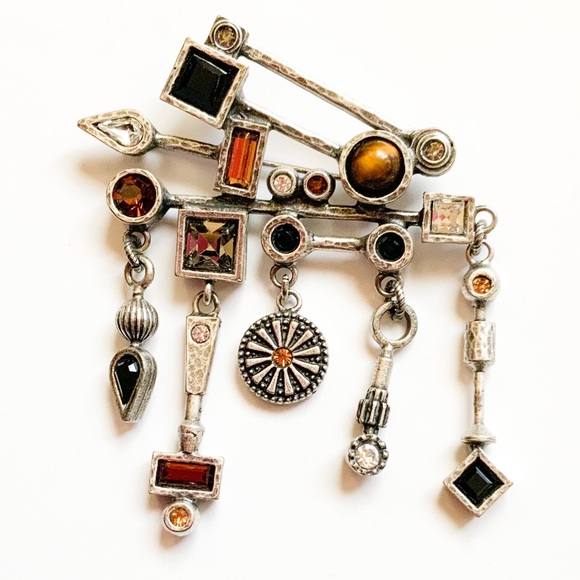 Patricia Locke Silver Pewter Color Brooch Pin - Picture 2 of 4